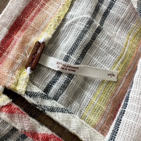 Free People Summer Nights Striped Dress in Yellow Small 100% Cotton - Picture 8 of 8